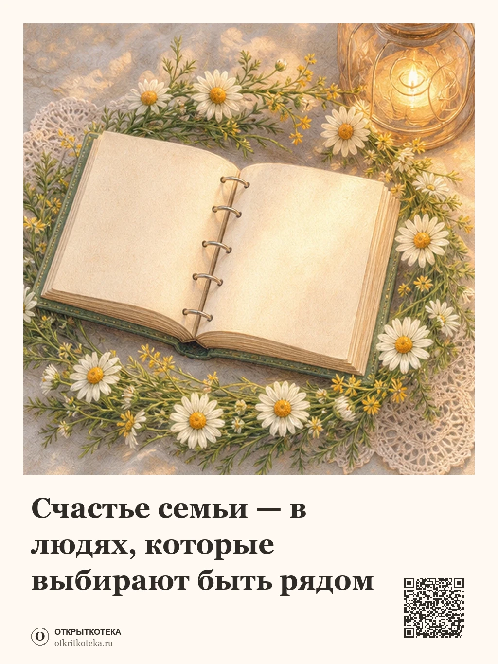 Семейный альбом в венке из ромашек