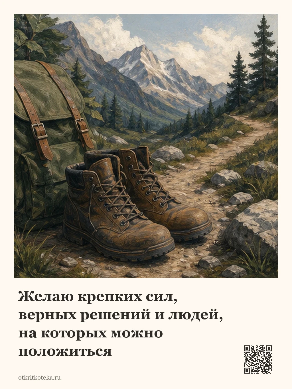 Походные ботинки на горной тропе