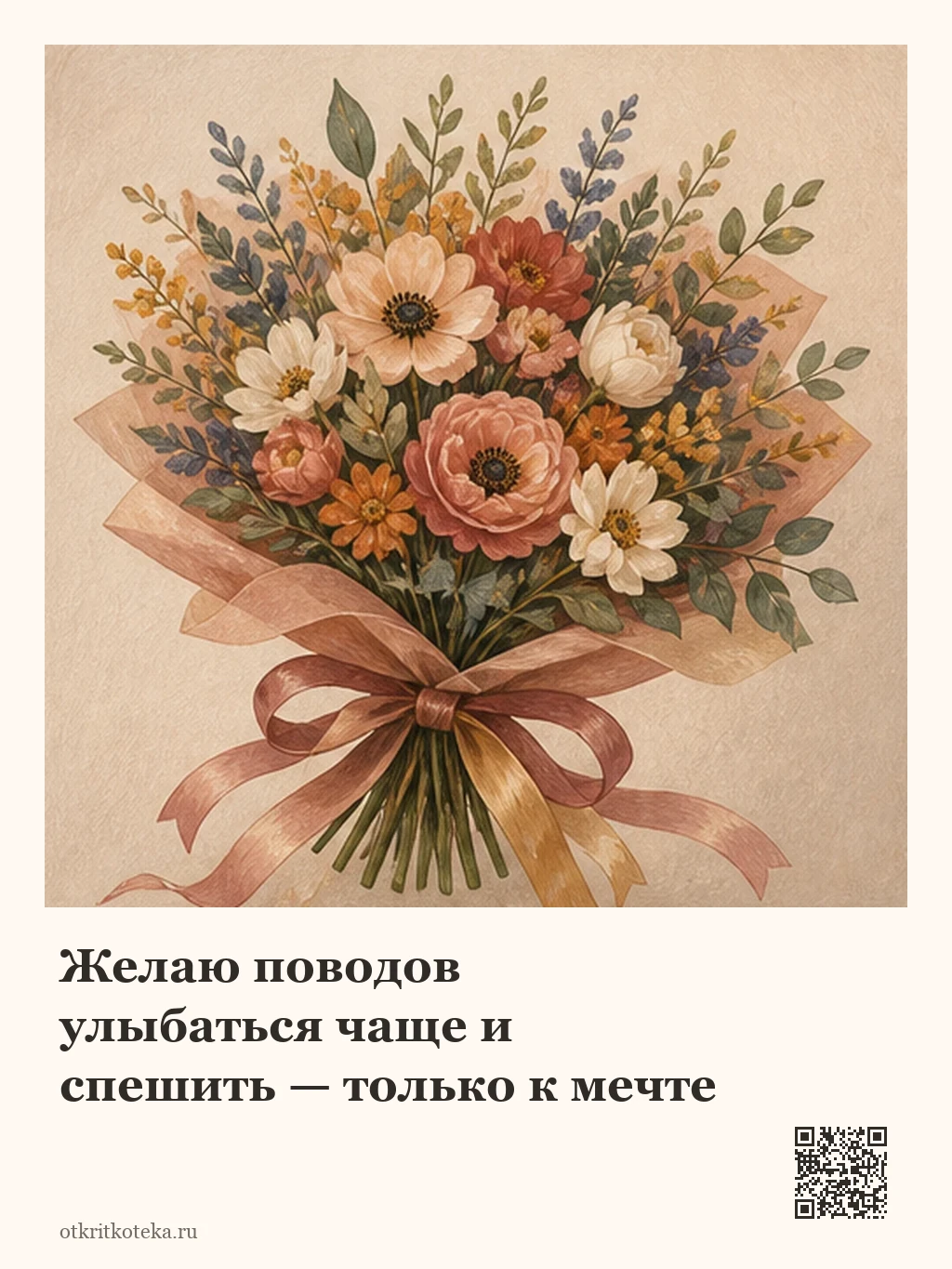 Пышный букет с лентами ко дню рождения