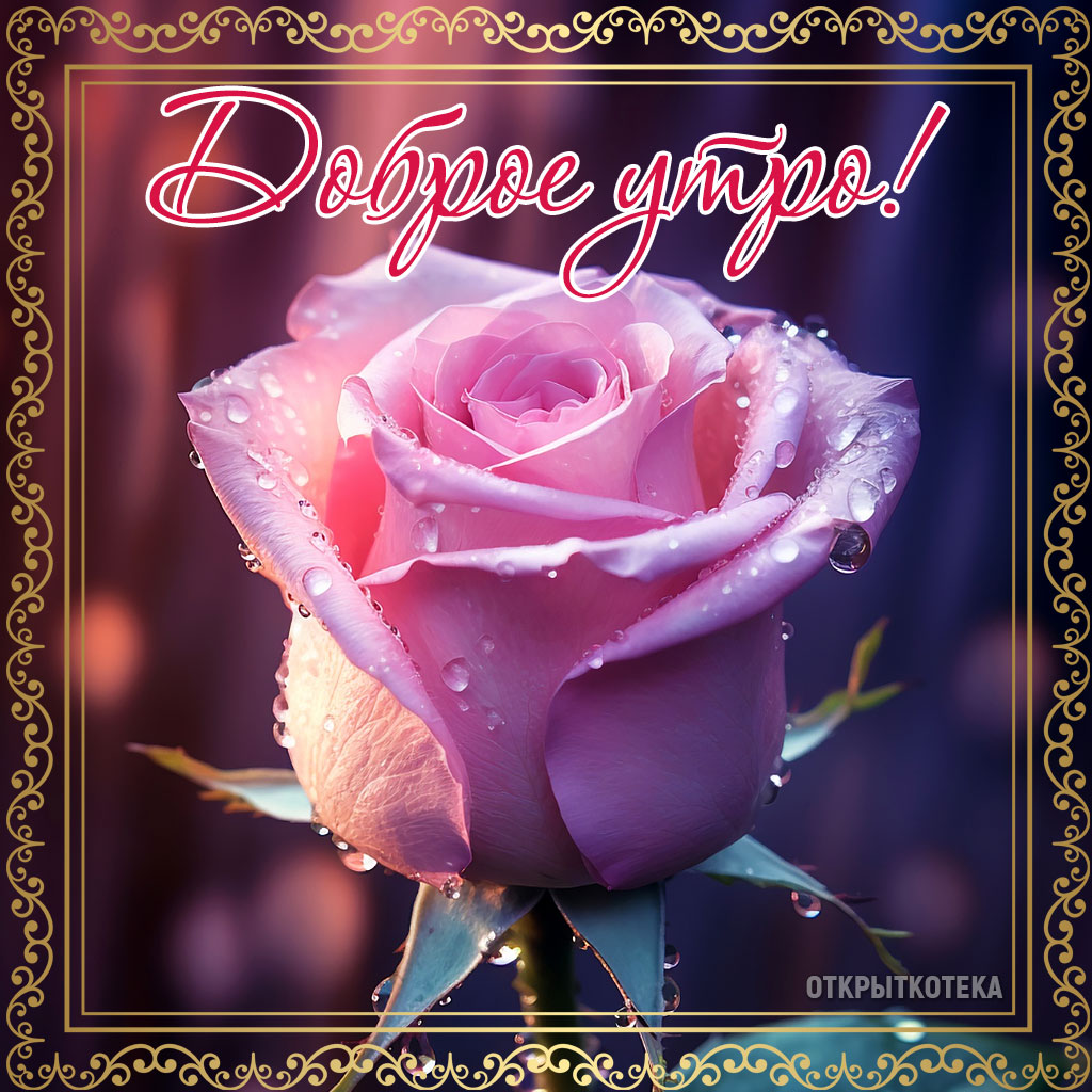 Гиф доброе утро с розами