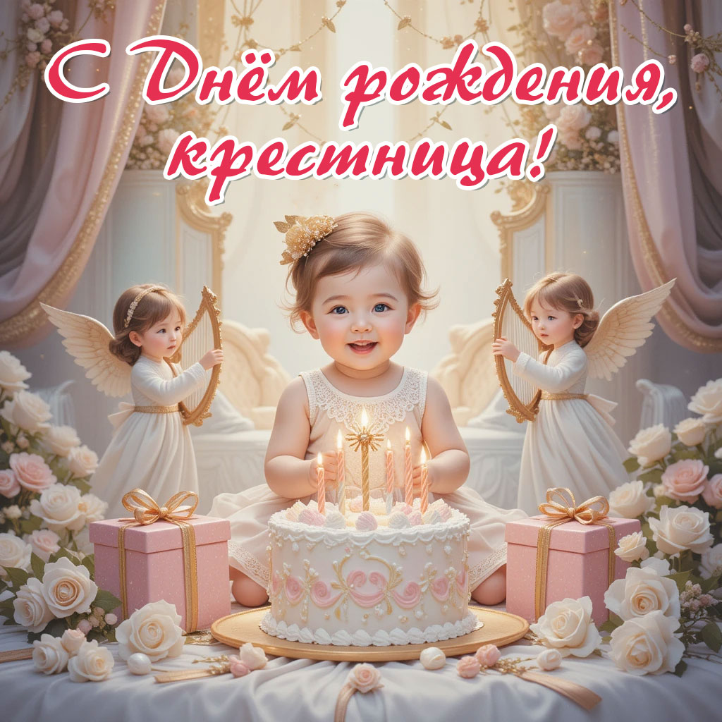 с днём рождения крестнице