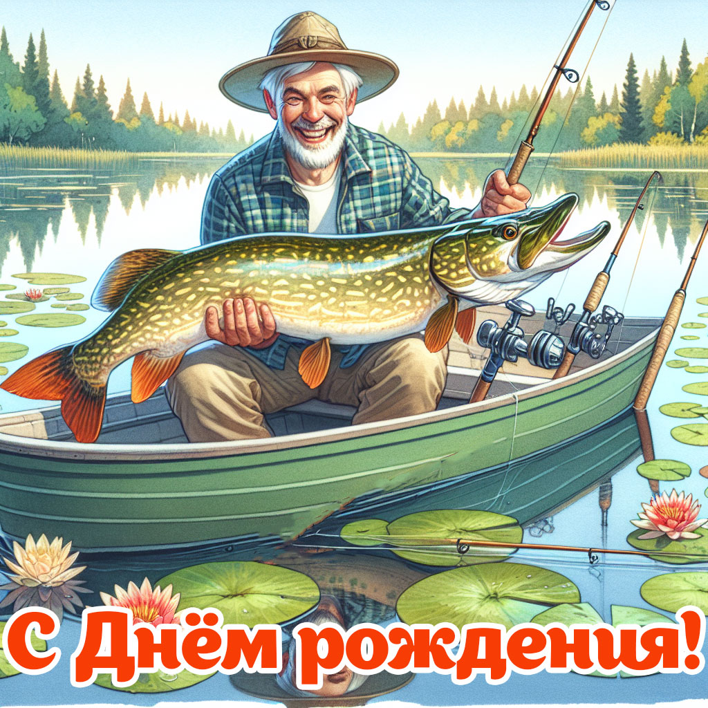 поздравление с днём рождения рыбаку