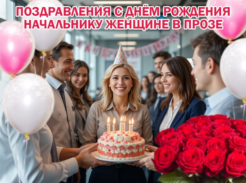 поздравление с днём рождения начальнику женщине в прозе